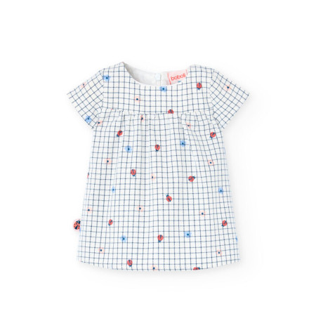 Vestido popelín cuadros de bebé