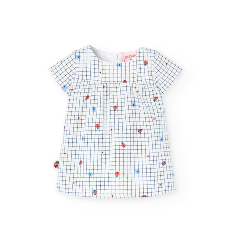 Vestido popelín cuadros de bebé