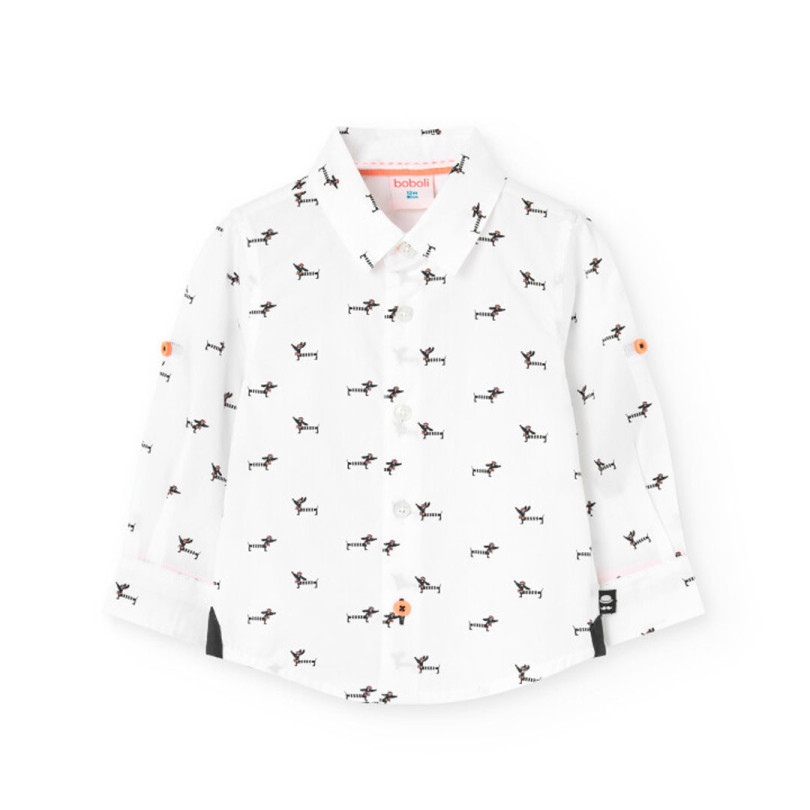 Camisa popelín de bebé niño