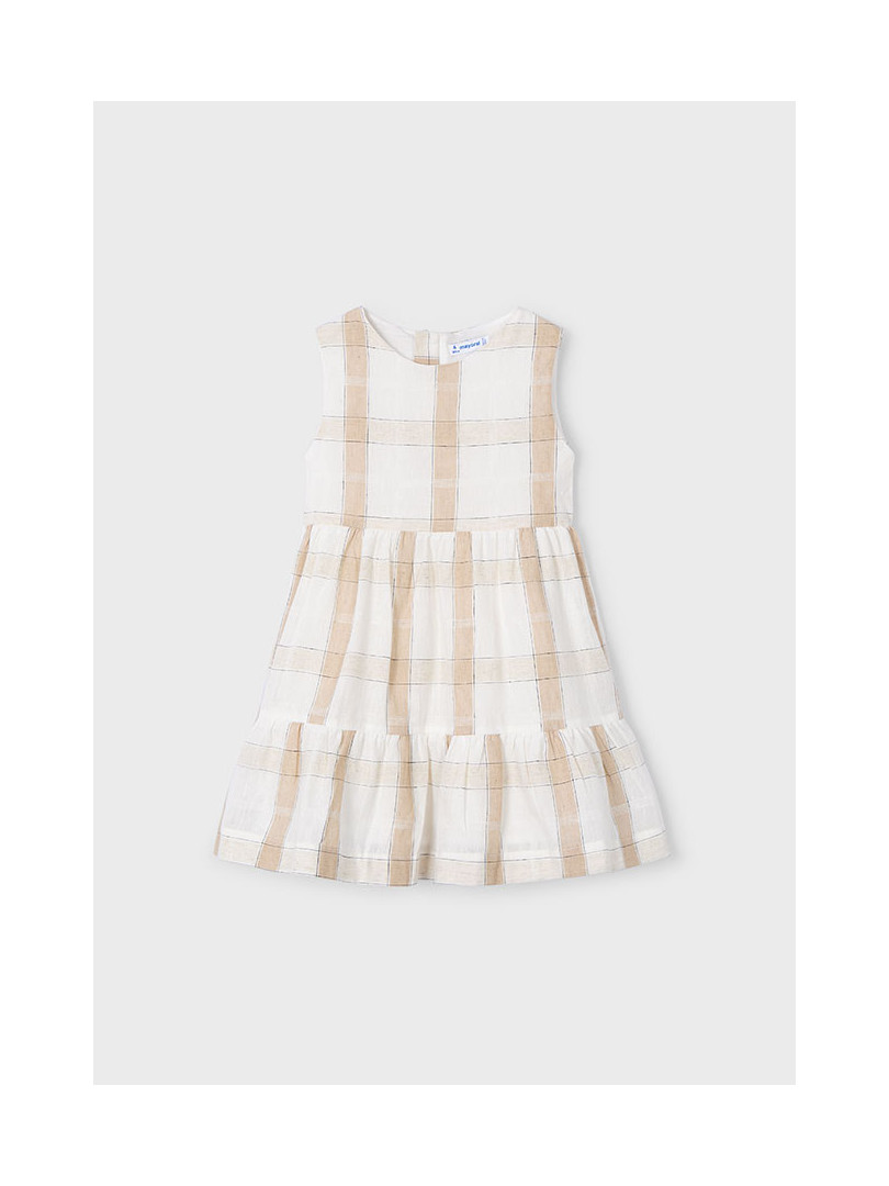 Vestido cuadros lino