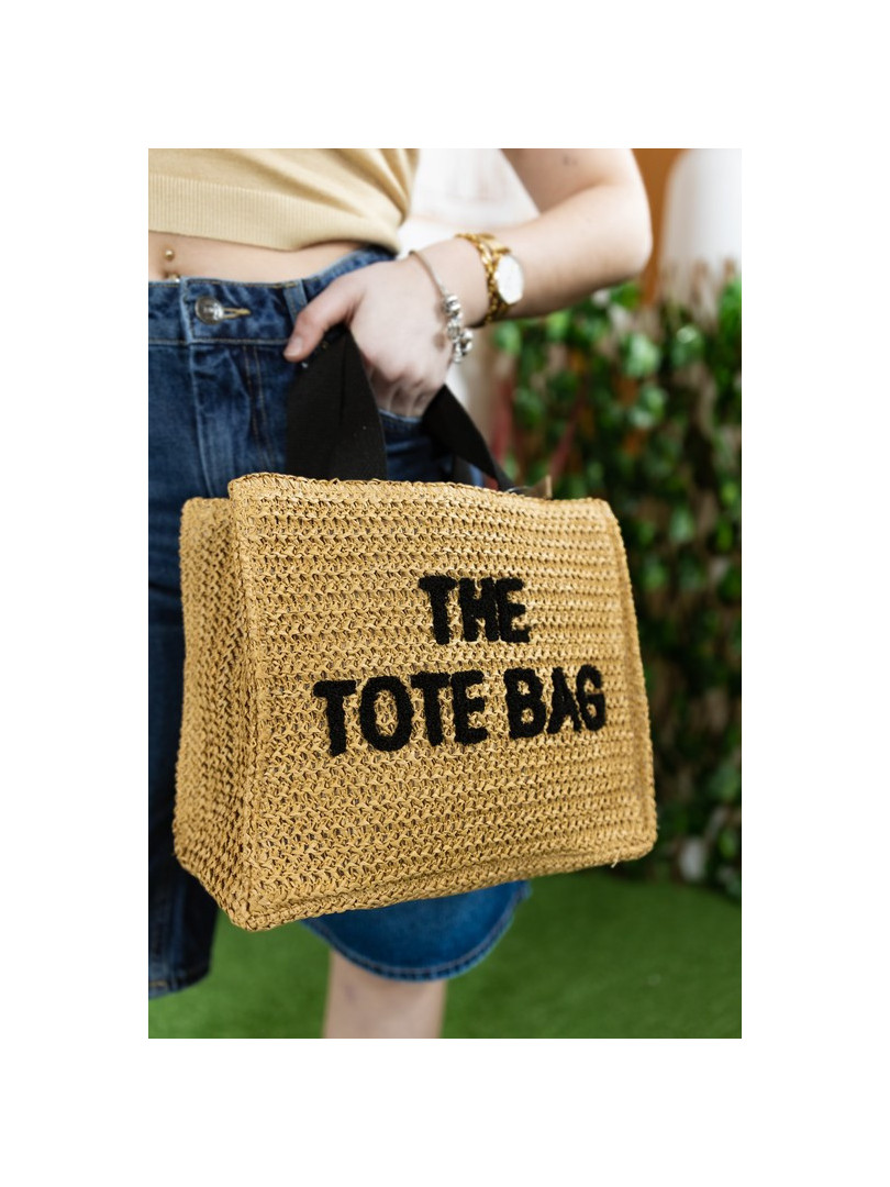 Bolso Rafia The Tote Bag Beige