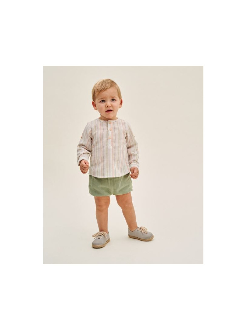 Conjunto Bebé Niño Camisa Rayas