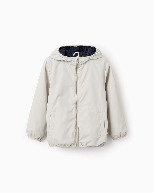 Parka con capucha de poliéster
