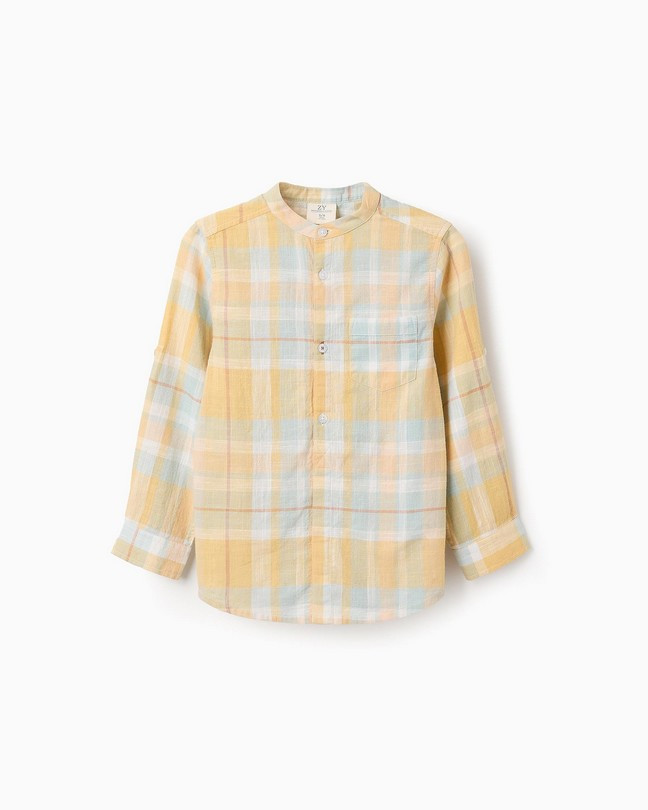 Camisa de manga larga de algodón